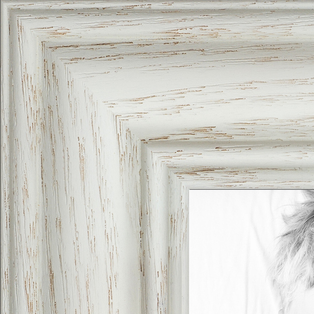 ArtToFrames Custom Picture Poster Frame Off White on Ash 1.25″ Wide Wood