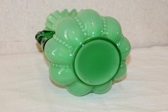 Vintage Fenton Green Beaded Melon Pitcher – Large 8 Inches