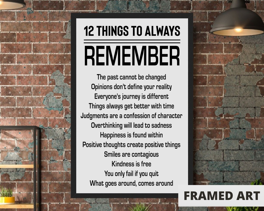 Framed 11×17″ Inspirational Quotes Motivational Poster Home Office Decor