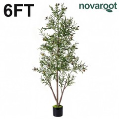 NOVAROOT 6FT Double Trunk Golden Cane Artificial Palm Tree Home Decor indoor