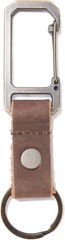 Water-Resistant Saddle Leather Keychain – Self-Locking Clip for Secure Carry