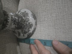 Chinese Export Black & White Porcelain Tassel Ginger Jar