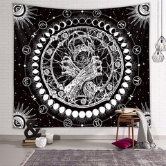 Extra Large Skull Tapestry Gothic Moonphase Skeleton Wall Hanging Home Decor