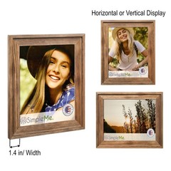 100% Solid Wood Picture Frames 8×12 with Glass 2 Pack – Rustic Natural Wooden…