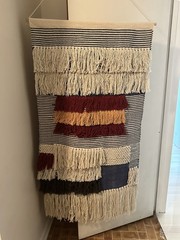 Artisan Southwestern Woven Wall Hanging Fringe Textile Fiber Art Tapestry Decor