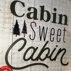 P. Graham Dunn Cabin Sweet Cabin Wood Hanging Rustic Wall Sign Lake House Decor