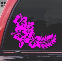 Hibiscus Car Decal Flower Sticker Floral Window Decor Flowers Art for Truck Wall