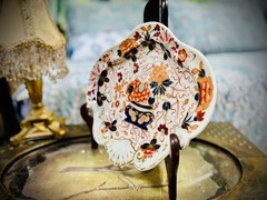 Antique English Imari Shell Dish Worcester Chamberlain c1800 10”