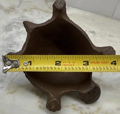 Small Rustic Primitive Cast Iron TURTLE 4.5″ L x 3.5″ W x 2″ H Decorative EUC