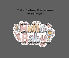 Hello Baby Sticker Waterproof Decal Newborn Child Pacifier Foot Cute Gift NEW