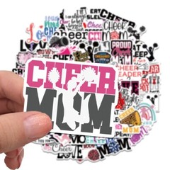 50pcs CHEER MOM Stickers, Cheerleading Cheerleader Stickers, 069