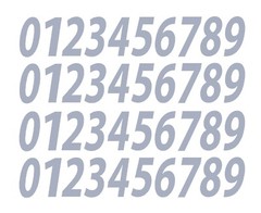 0-9 Numbers Silver Sticker Vinyl Decals CHOOSE SIZE!! 1/2″ – 12″ Set Of 40 V546)