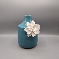 Target Threshold Dark Teal Ceramic Flower Arrangement Home Decoration Vase 9″