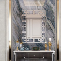 Decorative Large Rectangle Mirror for Wall Grecian Venetian Mirror HD Anti-Rust