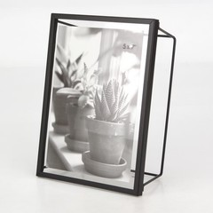 4″ x 6″ Frame with Symmetrical Wire Back Satin Black : Easel Stand