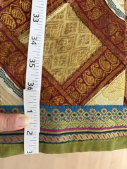 Indian Patchwork Silk Throw/wall Hanging Recycled Saris 39 Inches Square