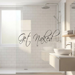 Get Naked Wall Decal Vinyl Bathroom Wall Art Sticker Wall Decals Home Art Decor