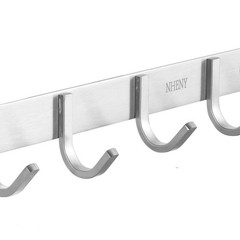 Coat Hook Wall Mount – NHENY Towel Rack with 6 Hooks Hanger for Hanging Cloth…