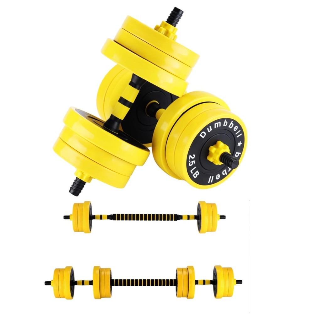 Adjustable Weights Set for Home Gym, 33/44 Lb 2-In-1 Adjustable Dum… Fast Ship
