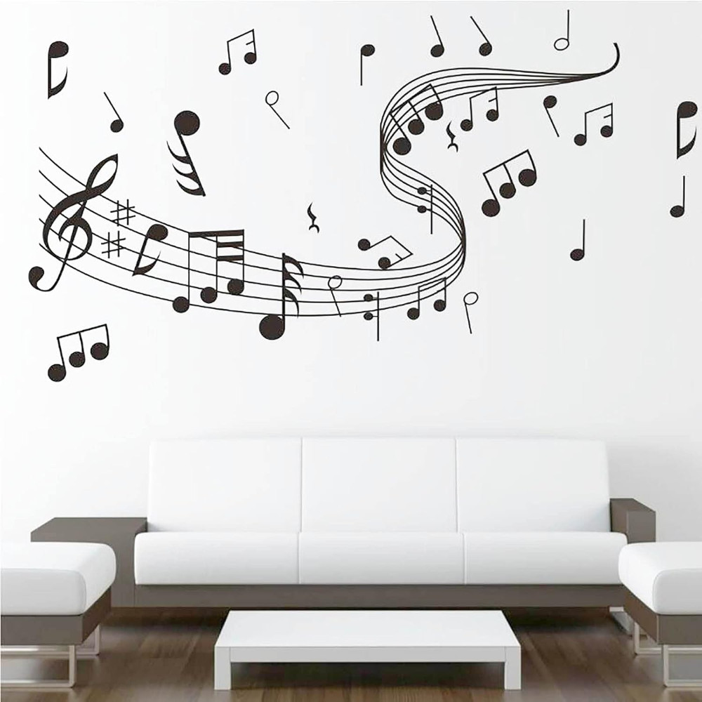 Music Wall Art, Notes Notation Sticker Decals, Home Removable Vinyl Mural Decor