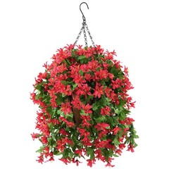 Artificial Fake Hanging Plants Flowers Basket for Spring Summer Outdoor Outsi…
