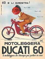 17433.Wall Decor Poster.Interior Art.Ducati 60 Motorcycle Italian Ad Bike Race