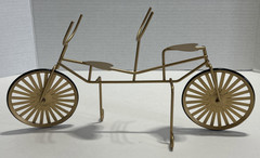 Bicycle Built For 2 Golden Decorative Bike Art Metal Sculpture 12X6″ Home Decor