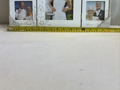 Wedding Photo Frame 3 Sections White Free Standing