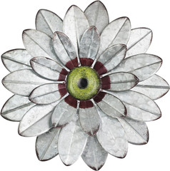 Metal Flower Wall Decor, 11″ Boho Wall Art for Bedroom/Rustic Patio Decor