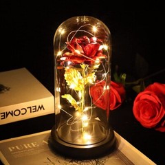 Brand New – Crystal Galaxy Enchanted LED Glass Forever Rose Home Decoration Gift