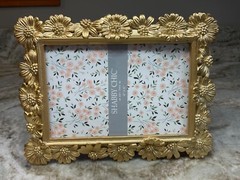 Shabby Chic Gold Tone Sunflower Photo Frame 4×6 Vertical Or Horizontal New