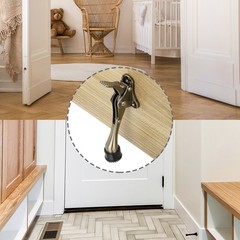 Kickdown Door Stop 6 Inch One Touch Kickdown Door Stopper Silver