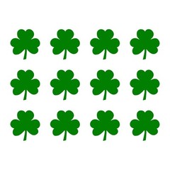Irish Shamrock Vinyl Decals Phone Helmet Laptop Small Clover Stickers Set of 12