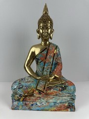 The Resin Buddha Decorative Sculpture Home Decor Statue, Accent Figurine 11″ …