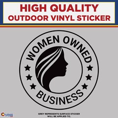 Women Owned Business Stars Die cut, High Quality Vinyl Stickers