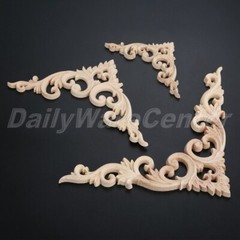 Simply Style Unpainted Wood Decorative Flowers Oak Wood Dyes Easily