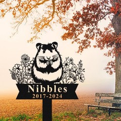 Personalized Hamster Memorial Stake, Custom Pet Remembrance Gift