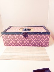 THREE DECORATIVE BOXES, 3 FIT INTO ONE,LARGE,MEDIUM,SMALL.HOME DECOR