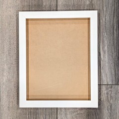 Shadow Box Display Frame-Removable Back-Hanging-Standing–White-Rectangle-Square
