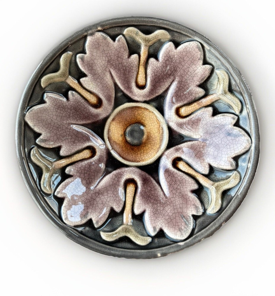 Creative Co-op Round Terracotta Wall Plate Heavy Glazed Boho Collector Wall Deco