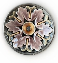 Creative Co-op Round Terracotta Wall Plate Heavy Glazed Boho Collector Wall Deco