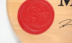 Makers Mark Authentic Bar Decor Bourbon Whiskey Barrel Lid Wood Wall Art