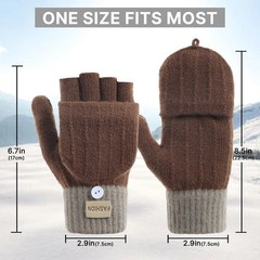 Pleneal Winter Fingerless Gloves for Women Men – Women’s Winter Gloves, Conve…
