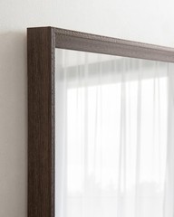 Quato Transitional Rectangle Wall Mirror; 24 x 36; Dusty Brown; Framed Rectan…