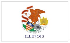 Illinois State Flag Sticker Decal F225
