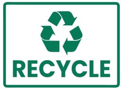 Recycle Safety Sign Sticker Decal Label D7364