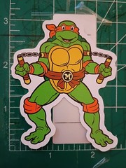 TMNT STICKER X MIKEY STICKER X VYNIL HIGH GLOSS DIECUT STICKER X 3X2 INCHES S