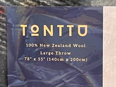Baltic North 100% New Zealand Wool Fringed Throw Blanket 78″x55″ Made In EU NEW