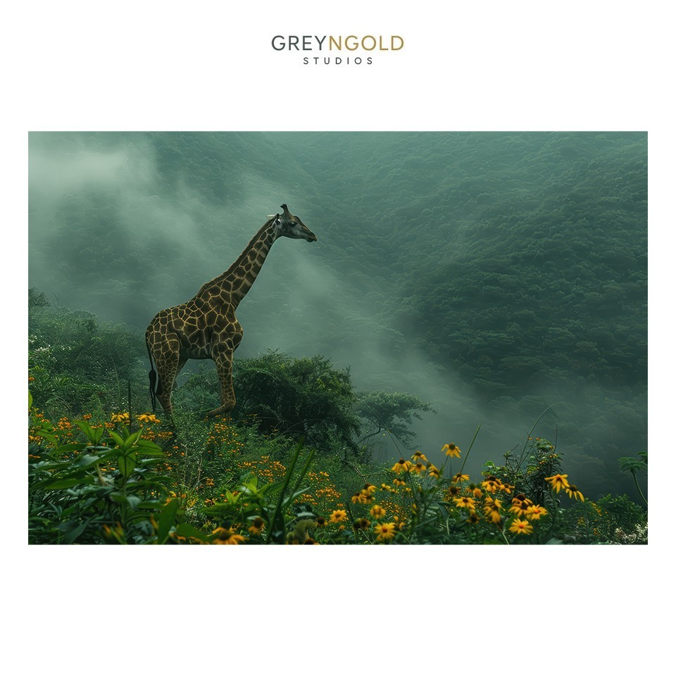 Giraffe, Wildlife, Animals Poster Wall Art Print pick size A4/A3/A2/90x60cm