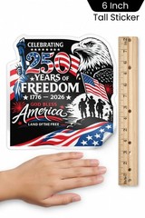 America 250 Adhesive Sticker | 1776–2026 Patriotic Decal | America’s 250 Years